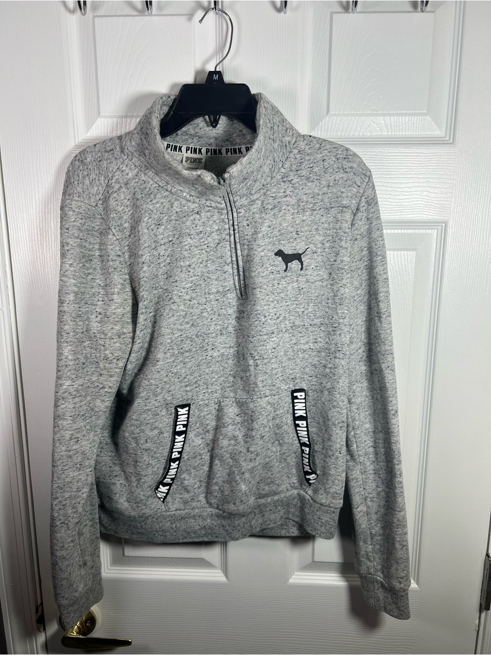 Victoria's Secret PINK Gray Quarter-Zip sweatshirt